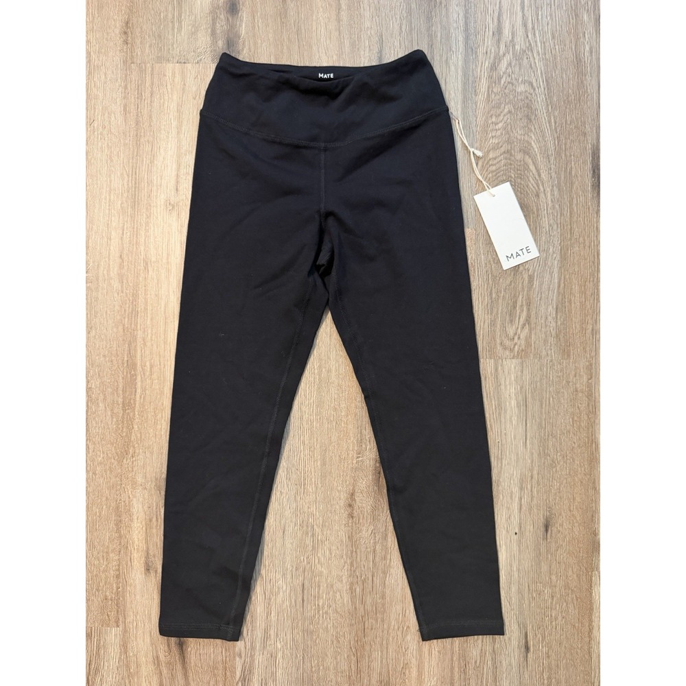 MATE The Label Midi Organic Stretch Legging Jet Black Small NWT